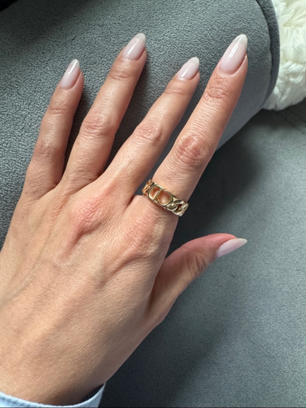 CD Chain-Link Band Ring - Women Jewelry